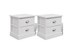 Maison Exclusive - Mesita De Noche Francesa 2 Piezas Blanco