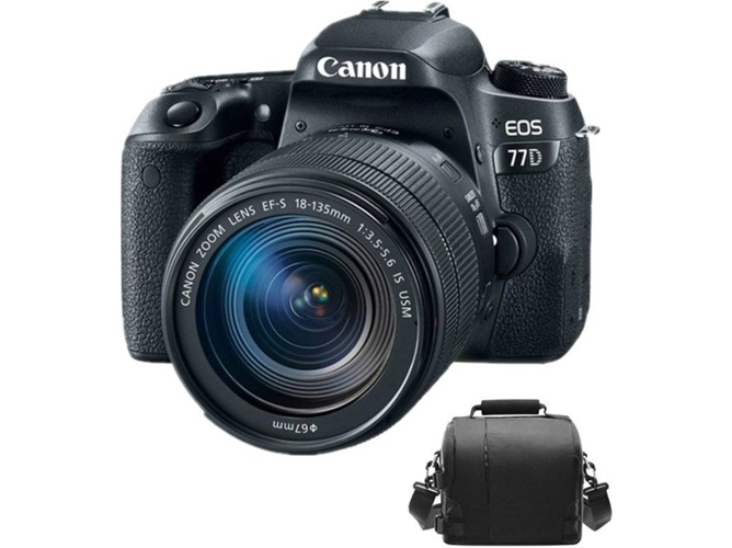 Kit Cámara Réflex CANON EOS 77D EF-S 18-135mm F3.5-5.6 IS USM (NANO) + Bolsa