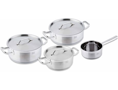 Batería de Cocina + Piezas de Bateria BOJ (Gris - 4 Piezas)