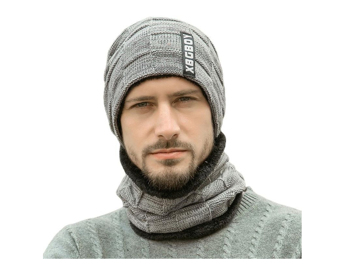2026-conjunto De Gorro De Lana Y Bufanda De Invierno Para Hombres, Calientito Y Grueso, Ideal Para Ski Y Aire Libre