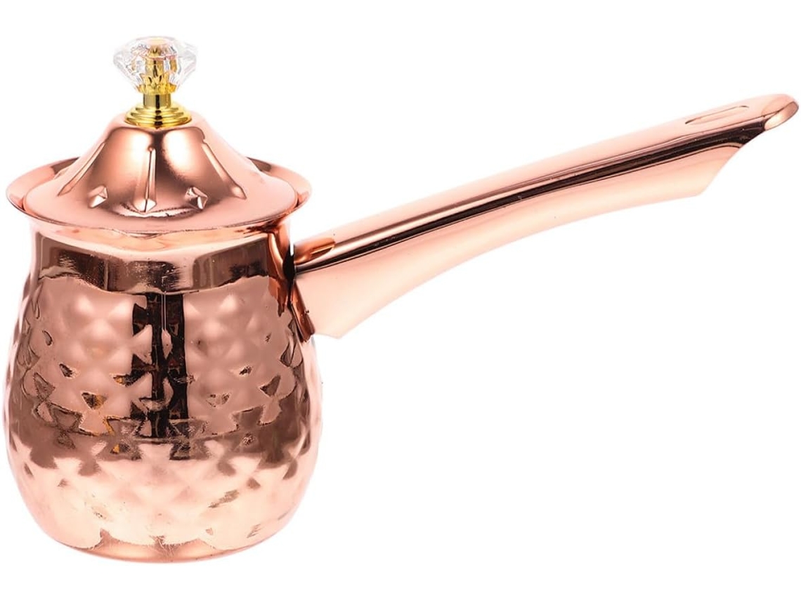 Cafetera Turca De Acero Inoxidable, 600 Ml, Con Jarra De Leche Multifuncional Antiadherente.