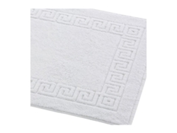 Alfombra Baño Hotel Spa 50x60 Cm Algodón 650 G/m² Greca Absorbente | 1 Ud. Blanco