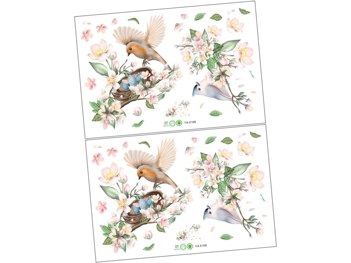 2 Juegos De Pegatinas Decorativas Y Removibles De Pájaros Para La Pared Del Salón.