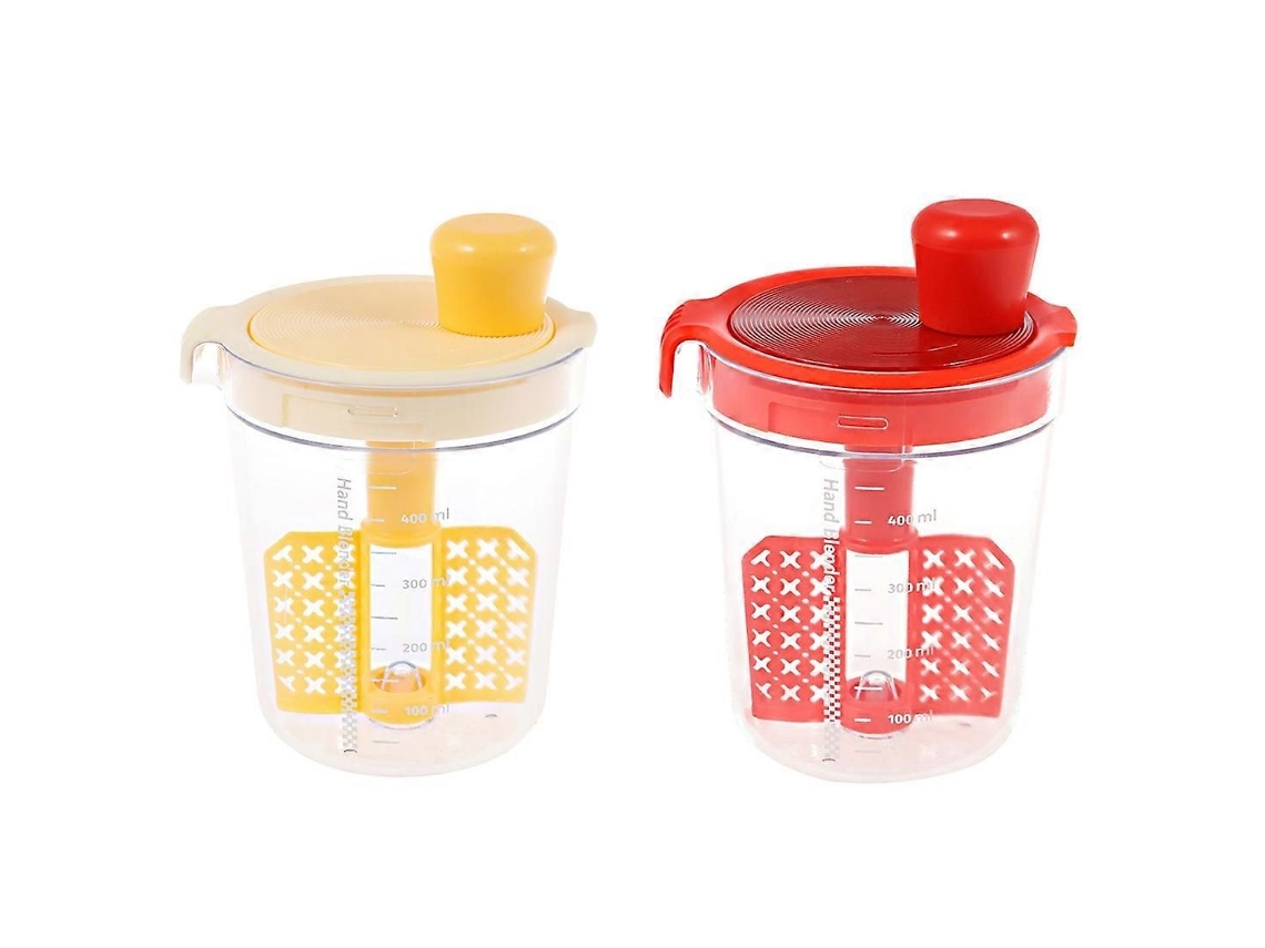 Juego de 2 cucharas mezcladoras manuales de 500 ml para mezclar huevos y líquidos, utensilio de cocina para mezclar salsas y condimentos, batidora.
