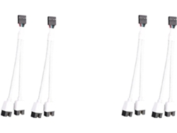 4 Cables De Extensión Usb 2.0 De 9 Pines A Doble Conector Para Placa Base De Ordenador