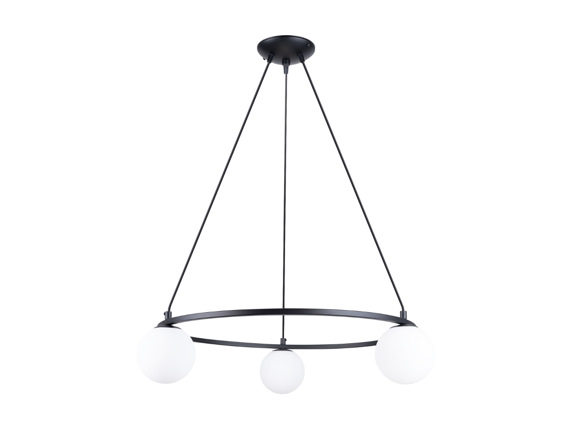 Candelabros Yoli de acero/vidrio negro 98x65x65cm SOLLUX LIGHTING