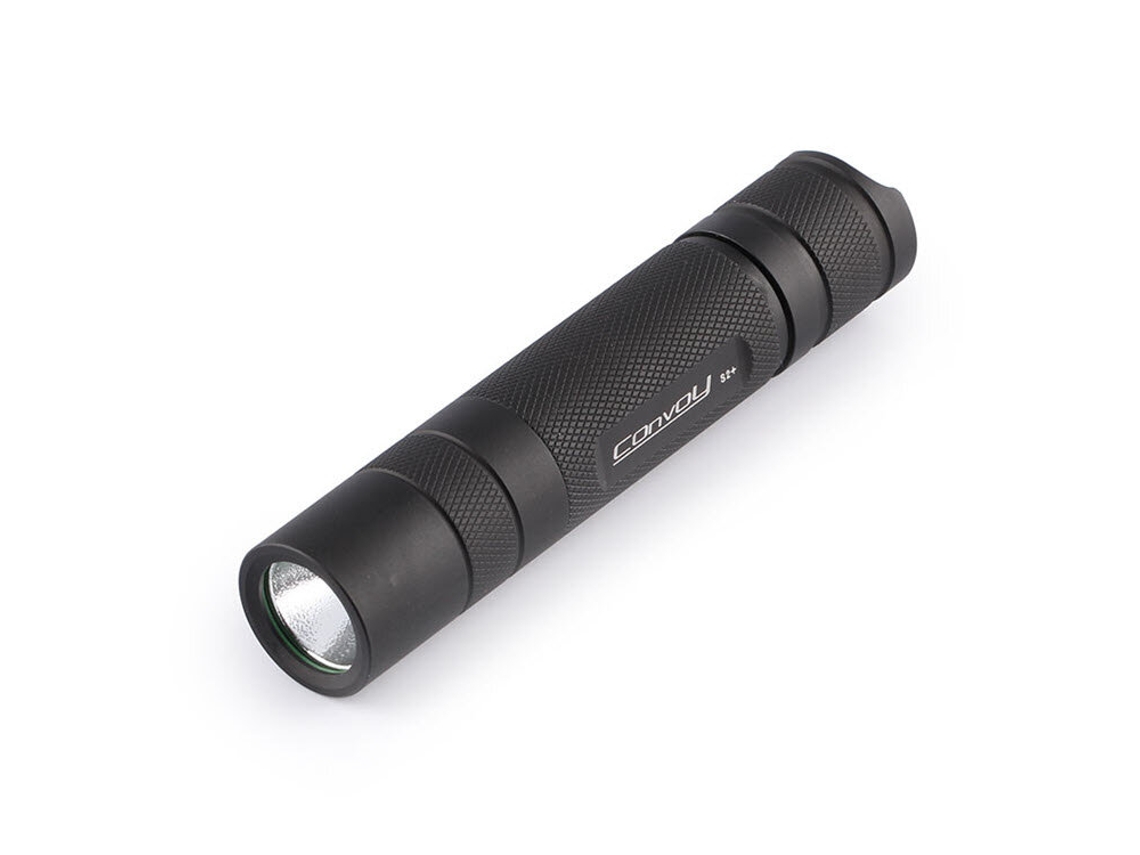 Linterna LED negra Convoy S2+ SST20 de 5000 K, 7135 x 8, 12 modos de grupo, 18650, para camping, caza y emergencia.