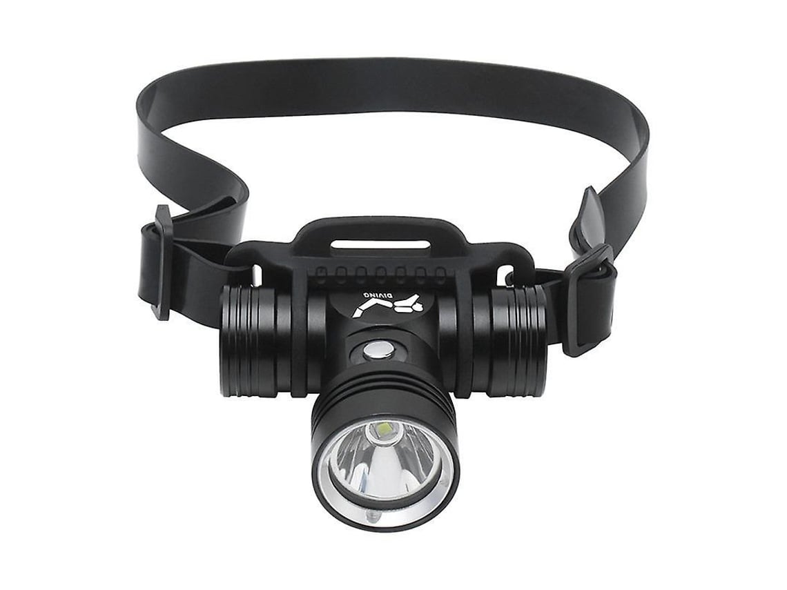 Faro Buceo 2000lumens Recargable Ipx8 60m Cabeza Batería Cargador Negro Yizhood