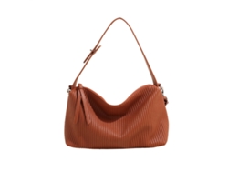 Bolso Bandolera Grande De Piel Sintética Para Mujer Con Correa Ajustable Y Extraíble - Marrón