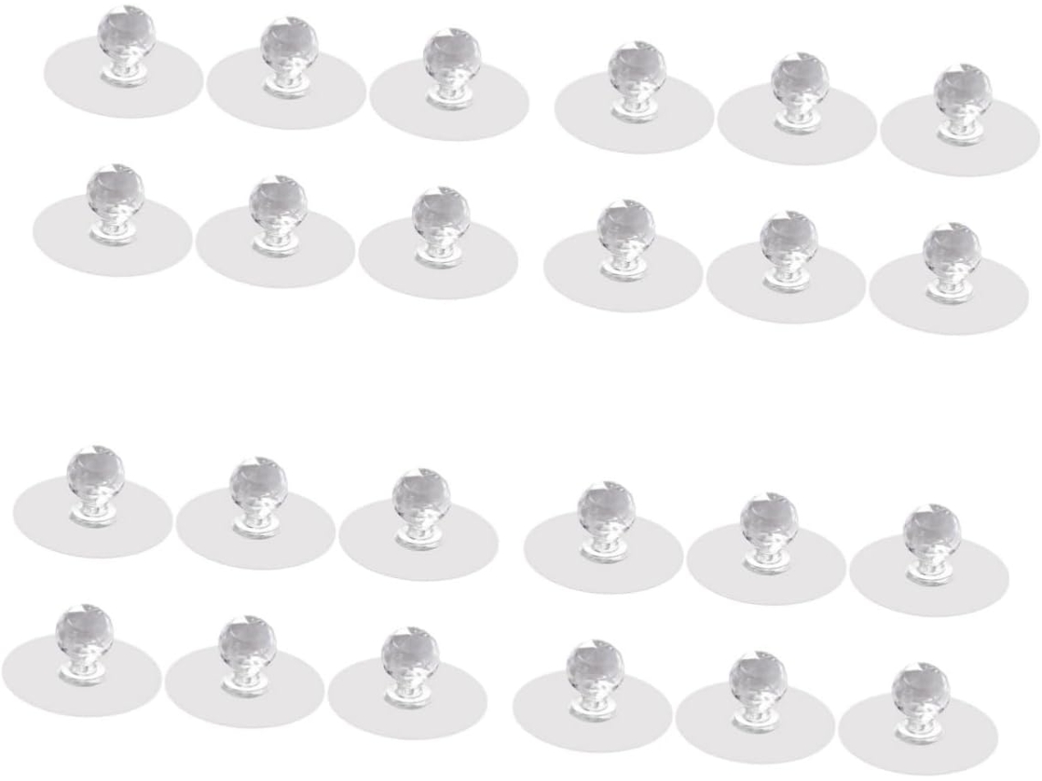 24 Piezas De Tiradores Autoadhesivos Transparentes Para Muebles, Prácticos Tiradores Para