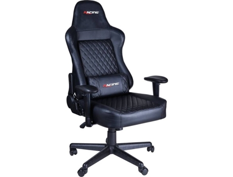 Silla Gaming Bergner racing preto omega m7bk con reposabrazos reposacabezas y altura ajustable de montaje 70 x 68 118.5128.5