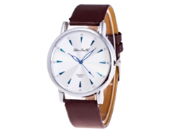 Reloj De Pulsera Analógico Unisex De Piel Sintética Con Movimiento De Cuarzo (color Café)