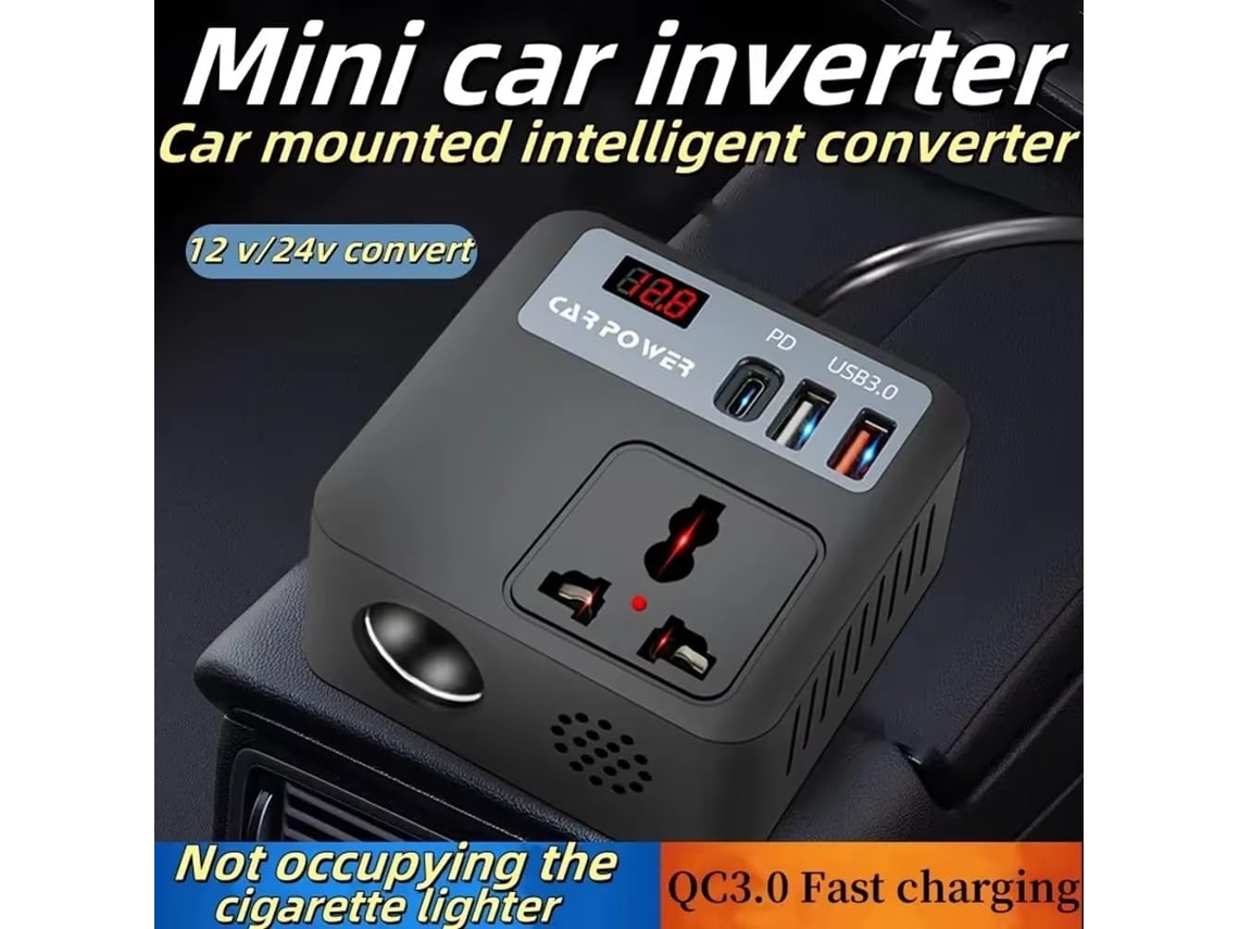 Inversor Multifunción Para Coche - Placa De Alimentación Automotriz Convertidor Dc12v