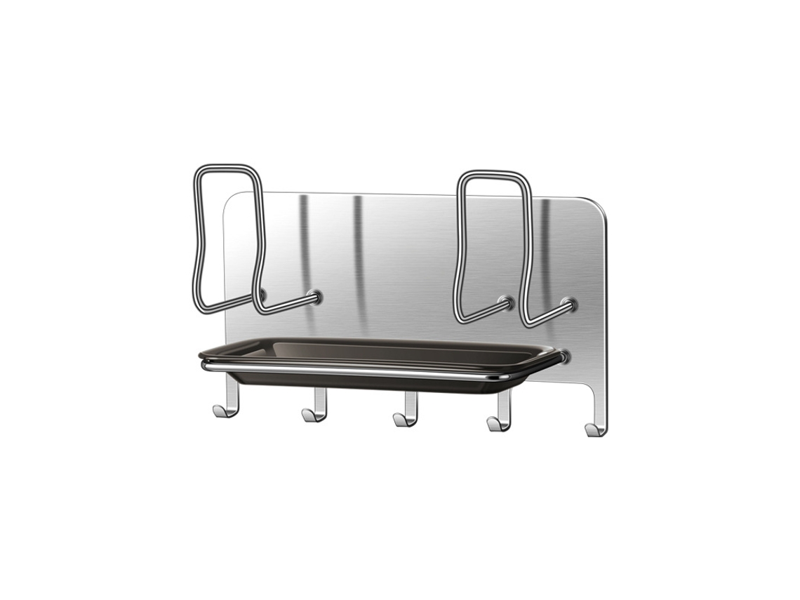 Tapa Y Soporte Para Cuchara De Acero Inoxidable, Para Montaje En Pared.