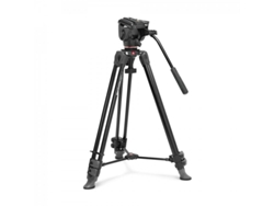 Trípode De Vídeo De Aluminio Manfrotto + Cabezal Fluido 500x - Mvk500xam