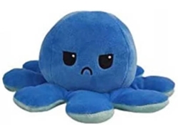 Peluche AEA Pulpo Doble Cara Azul (Edad Mínima: 3 anos - 20 x 10 cm)