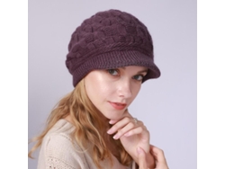 2026-gorro De Punto Para Mujer Con Visera Invierno Forro Polar Beret Elástico Calientito Gorro De Panadero Gorro De Diario Talla Única