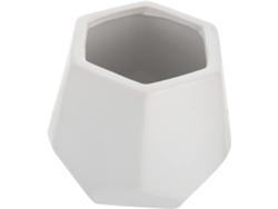 Maceta Geométrica De Cerámica Esmaltada Para Decoración De Interiores Y Exteriores.