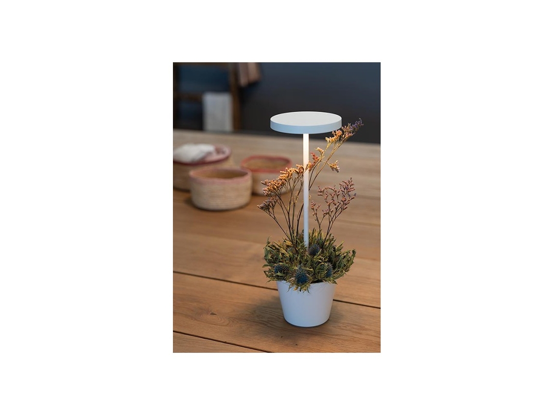 Lámpara de mesa LED Poldina Reverso White recargable y regulable
