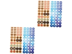 Juego de 2 pegatinas autoadhesivas con forma de donut espacial para manualidades, reparaciones y decoración - Gokoco