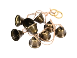 Campana decorativa de hierro vintage para Navidad - 9 unidades