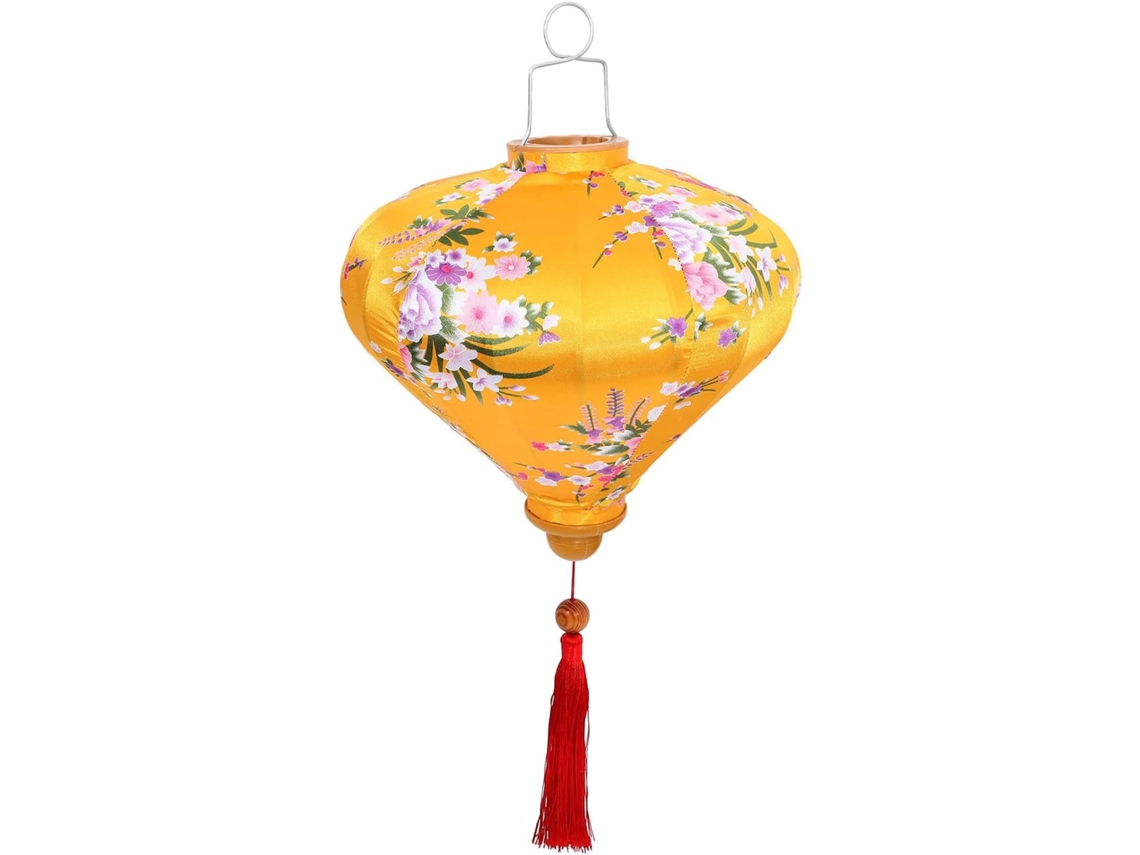Farol Vietnamita Amarilla Forma Diamante Decoración Única Festivales Hogar Fácil Guardar Resistente
