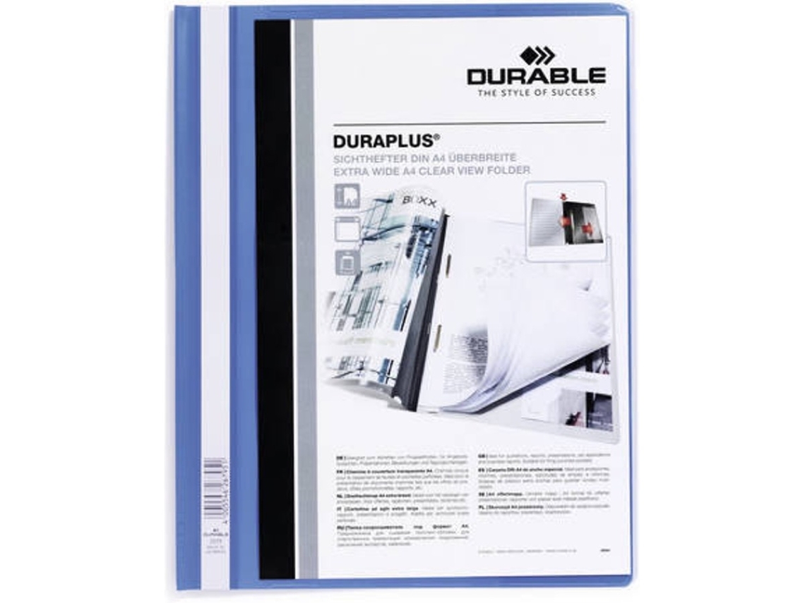 Carpeta DURABLE Duraplus Azul (A4)