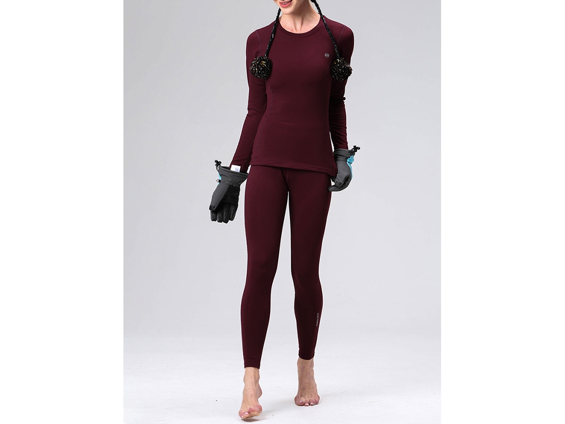 2026-2 Piezas Ropa Interior Térmica Para Mujer Con Forro De Pelo Caliente Cuello O Manga Larga Pantalones Invierno