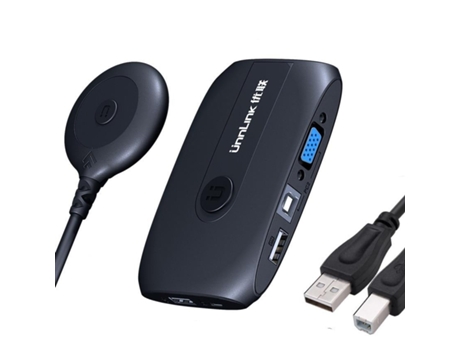 Interruptor de caja de interruptores 2X1 Vga Kvm con extensor 2 puertos USB para computadora / computadoras portátiles [con cable extensor]