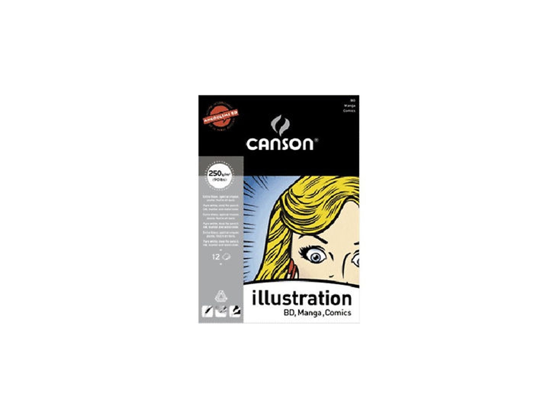 BLOC 12 HOJAS A3 PAPEL COMIC & MANGA 250 GR