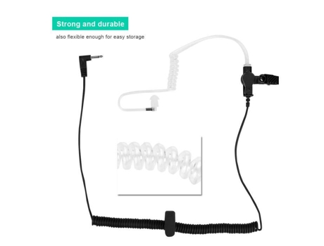 HURRISE Tubo de Oído Acústico de 3,5 mm con Gancho de Tubo Acústico para Walkie Talkie Auricular de Garganta Parte de Sonido de Radio