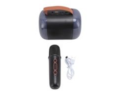 Máquina de Karaokê com alto-falante de luz RGB e microfone sem fio EOOCOO