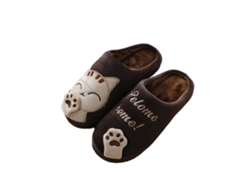 Lindas Pantuflas De Gato Kawaii, Cómodas, Cálidas, Antideslizantes, Para Mujeres, Invitadas, Invierno