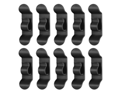 Organizador de cables de cocina en blanco y negro, 10 unidades, accesorio autoadhesivo para batidora, cafetera y freidora de aire.