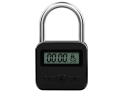 Candado De Temporizador Lcd De Metal Con Bloqueo Automático, 99 Horas Máx, Usb Recargable, Negro, Para Uso Versátil