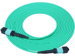 Cable De Conexión De Fibra Multimodo Om3 De 12 Núcleos Mpo () A (), Para Transceptores Qsfp+, 5 Metros.