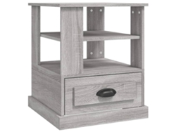 Mesa auxiliar en derivados de madera gris Sonoma MAISON EXCLUSIVE 50x50x60 cm