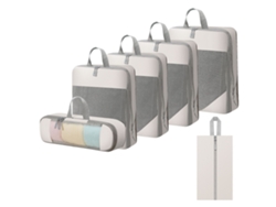 Juego De Organización Para Clasificar Ropa De 6 Piezas, Cubos De Embalaje Para Viajes Que Ahorran Espacio CHRUI Beige