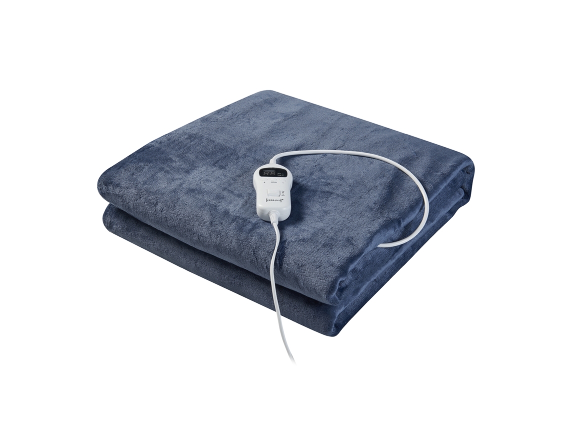 Manta eléctrica Archi 10 niveles de calor 120W Vlies 180x130 cm Azul Claro [en.casa] [EN.CASA]