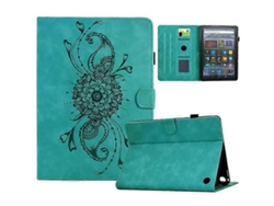 Funda de piel con estampado de mandala y ranuras para tarjetas, compatible con Amazon Fire HD 8 (2020) Facpoet (2022)