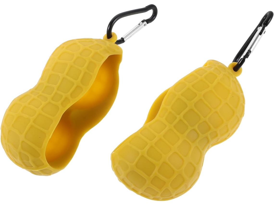 Soporte De Silicona Amarillo Para Pelotas De Golf, Estuche Portátil Peanut