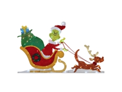 Adorno navideño acrílico del Grinch con luces y batería