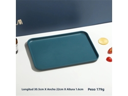 (azul Oscuro M) Bandeja Rectangular De Plástico Para Restaurantes Y Hogares, Utilizada Para Contener Té Y Vasos.