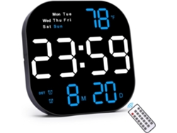 Relógio De Parede Digital Com Display Grande Led Despertador Digital Com Controle Remoto Para Sala De Estar E Escritório