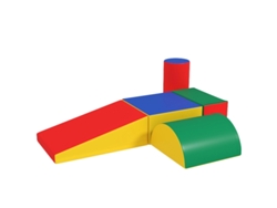 Bloques De Construcción Blandos Para Trepar Y Gatear, De Cuero Multicolor.