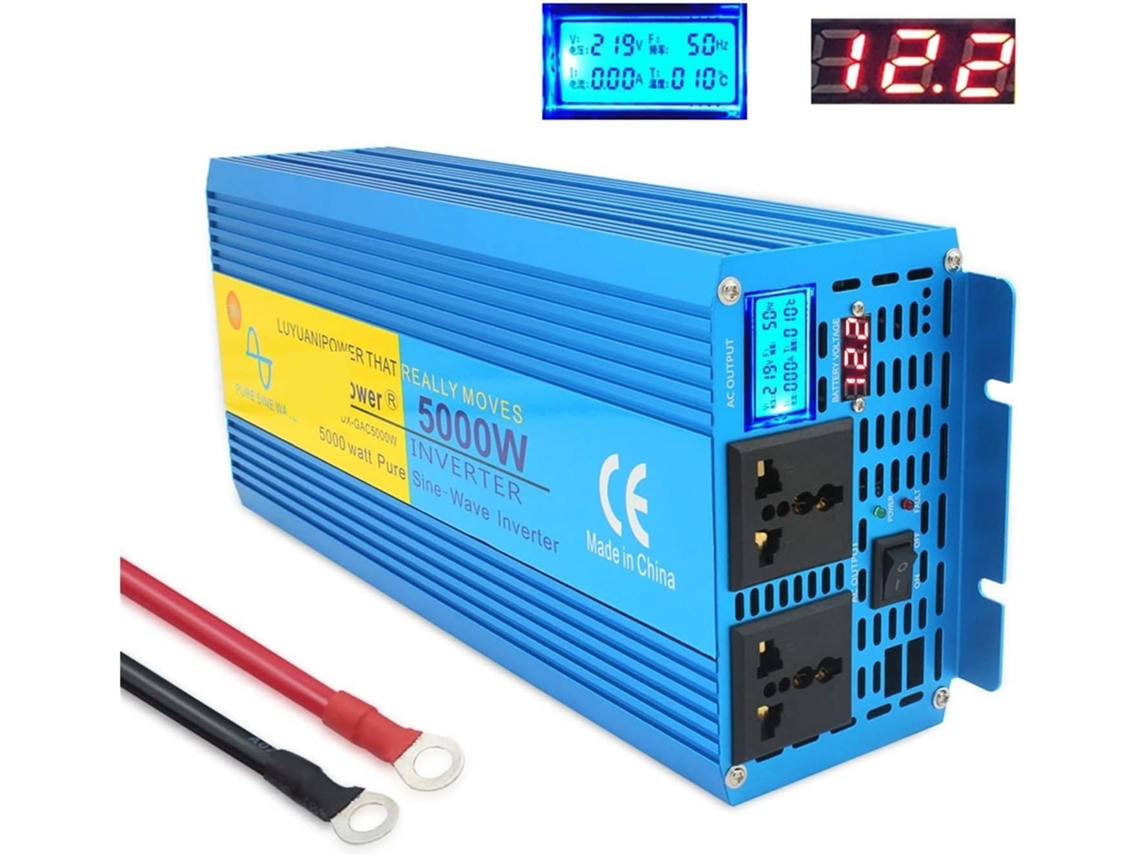 Inversor Convertidor Para Coche De Onda Sinusoidal Pura Cc 12v/24v