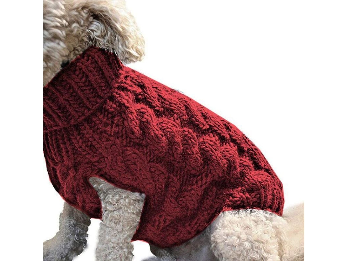2026altiro-suéter De Invierno Para Perros, Abrigo De Forro Polar Suave De Punto Para Mascotas, Talla M, Rojo.