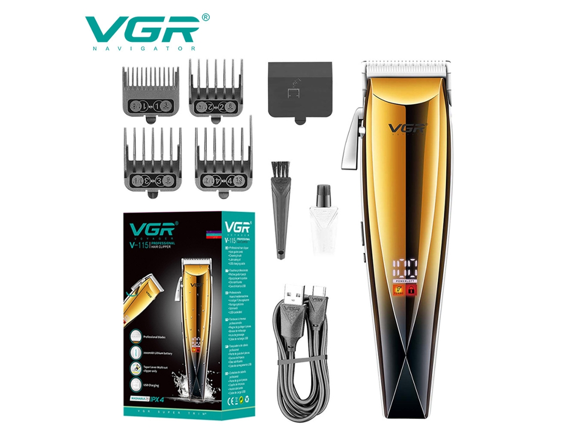Cortapelos impermeable con pantalla digital y ajuste gradual de potencia. MDUG