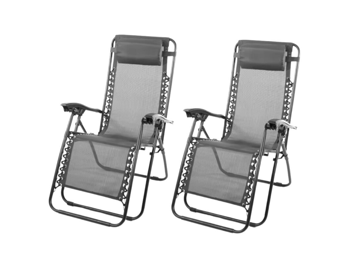 NAKLOE - Tumbona plegable - (Pack 2) - Tumbona - Tumbonas plegables - Tumbona plegable jardin - Tumbona plegables exterior - Silla tumbona plegable - Sillas portátiles - Tumbona con reposacabezas