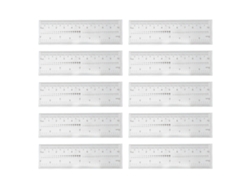 Regla De Medición Profesional Portátil De Pvc Transparente Para Uñas Postizas, 10 Unidades, Para Decoración De Uñas.